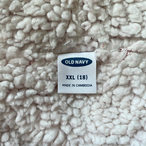 OLD NAVY Girls Jacket, Red with Star Accents and Sherpa Lining. Size 18 - Picture 9 of 13